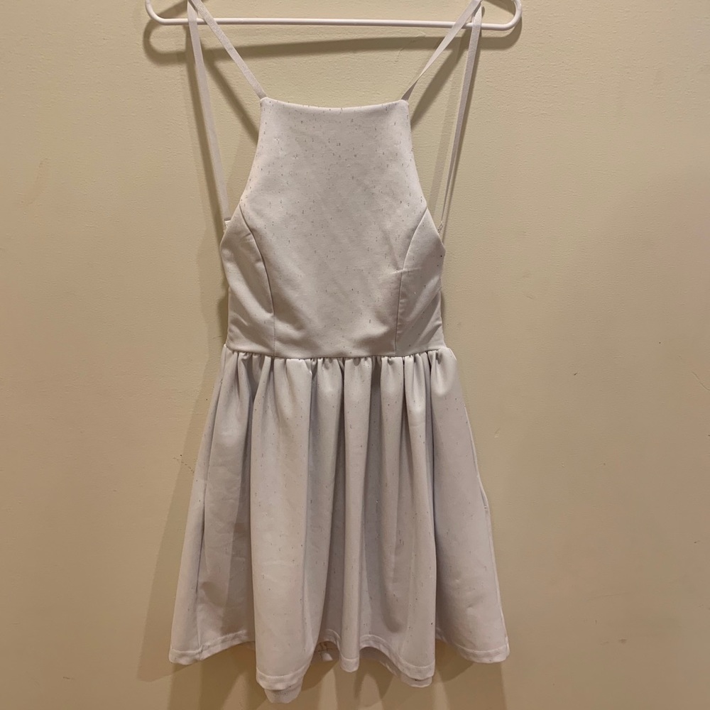 White backless dress